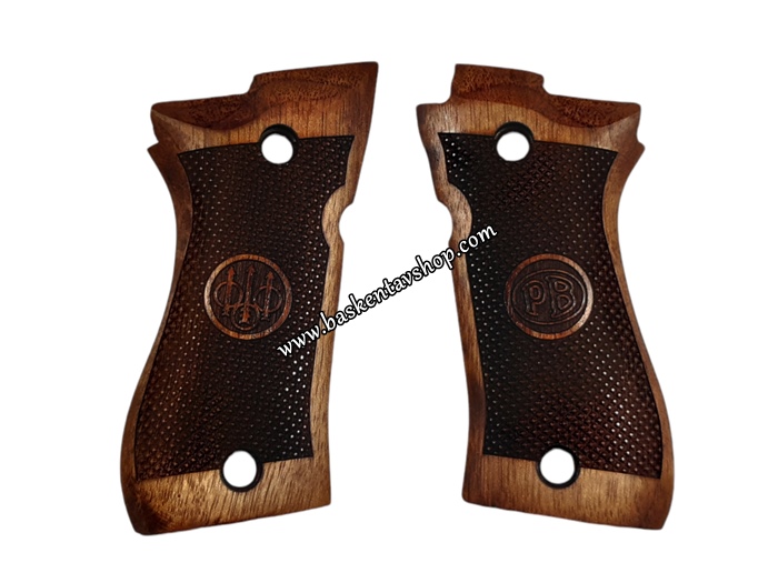 Beretta F81-Fatih13 Lazer leme Ahap Tabanca Kabzesi-av14779